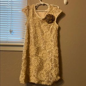 Gold sequin dress